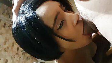 Минет и быстрый трах в душе